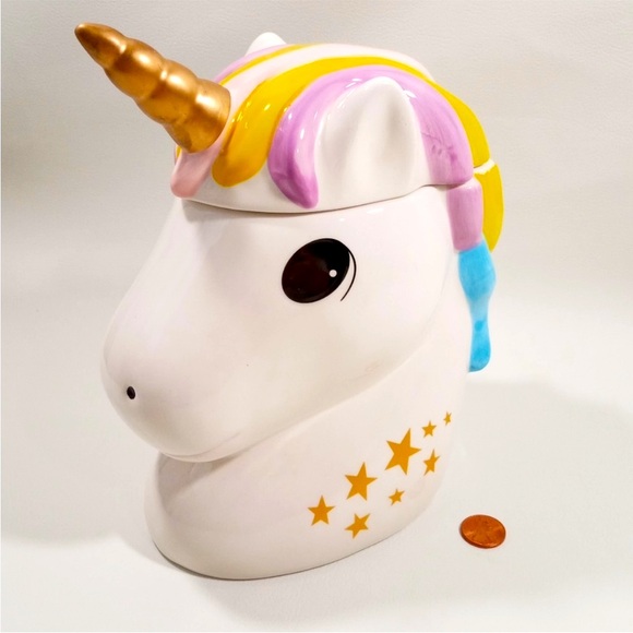Ceramic Unicorn Cookie Jar - Picture 1 of 5